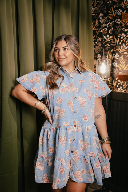 Bluebell Roses Dress - Reg & Curvy