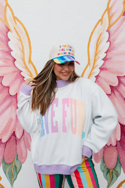 Have Fun 2-Sided Mock Sweatshirt