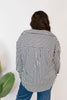 Classic Kathryn Button Up Top in Black Stripes - Reg & Curvy