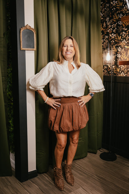 In My Bubble Skirt In Chocolate