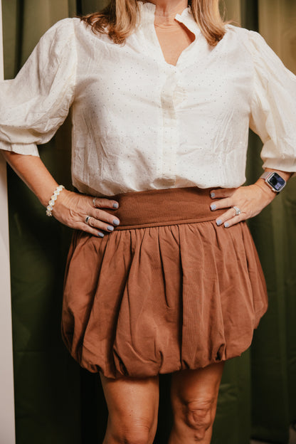 In My Bubble Skirt In Chocolate