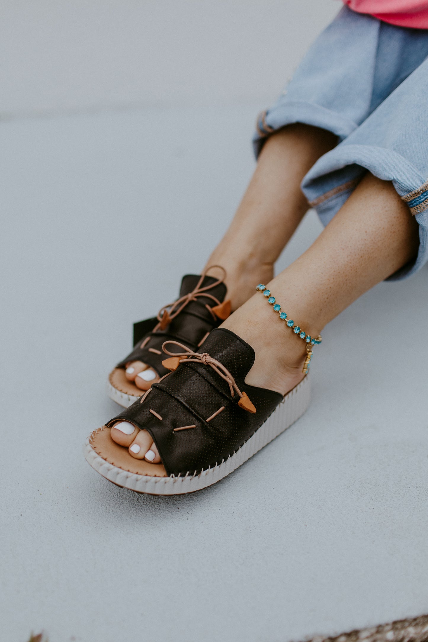 Spring Step Black Nevelle Wedge Sandals