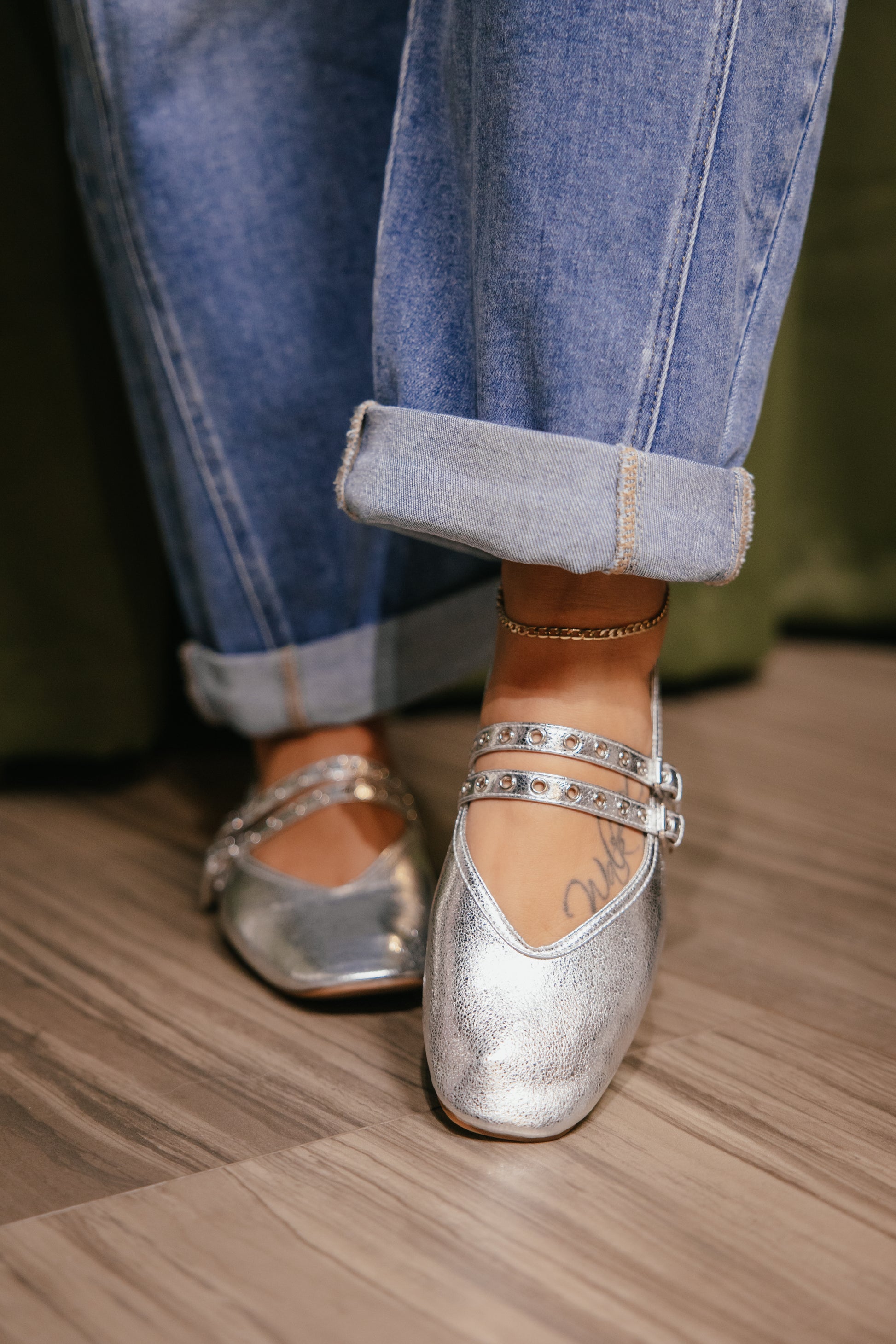Corky's Silver All Eyes On Me Flats
