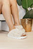 Corky's Ivory Fur Hearsay Sandals