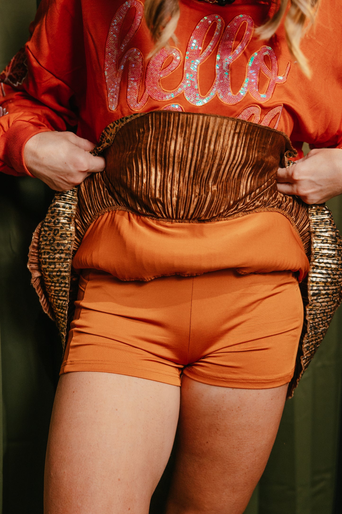 All That Shimmers Skirt In Leopard - Reg & Curvy