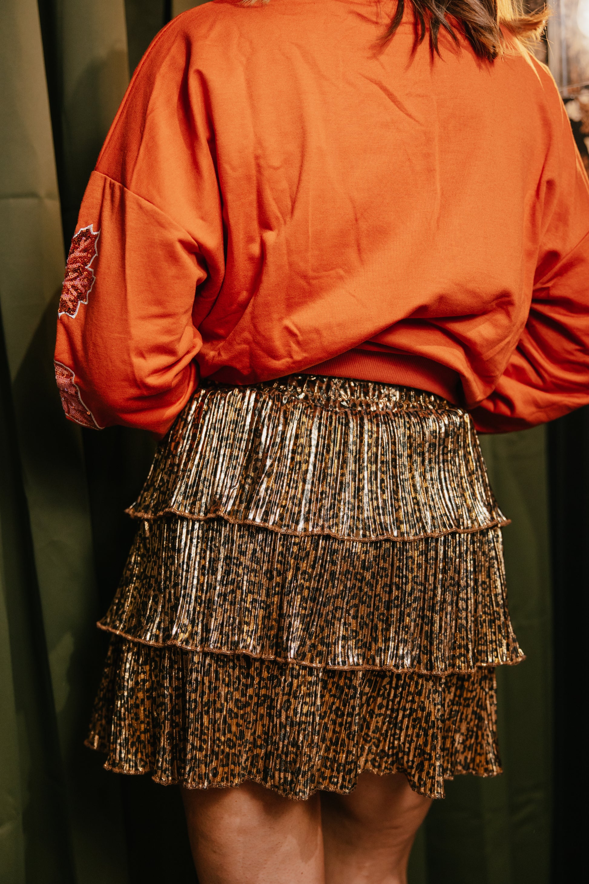 All That Shimmers Skirt In Leopard - Reg & Curvy
