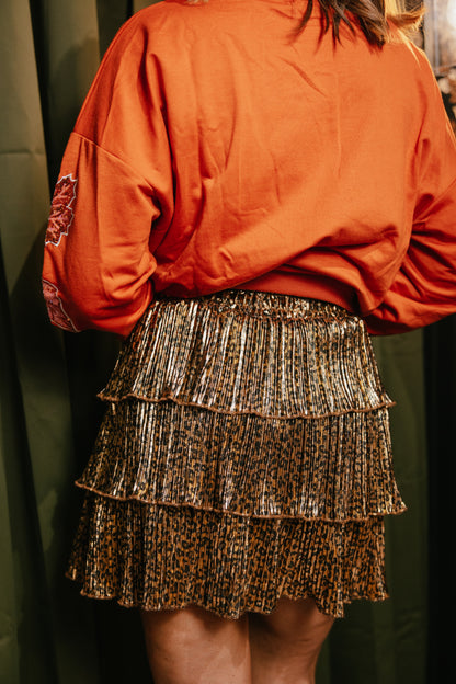 All That Shimmers Skirt In Leopard - Reg & Curvy