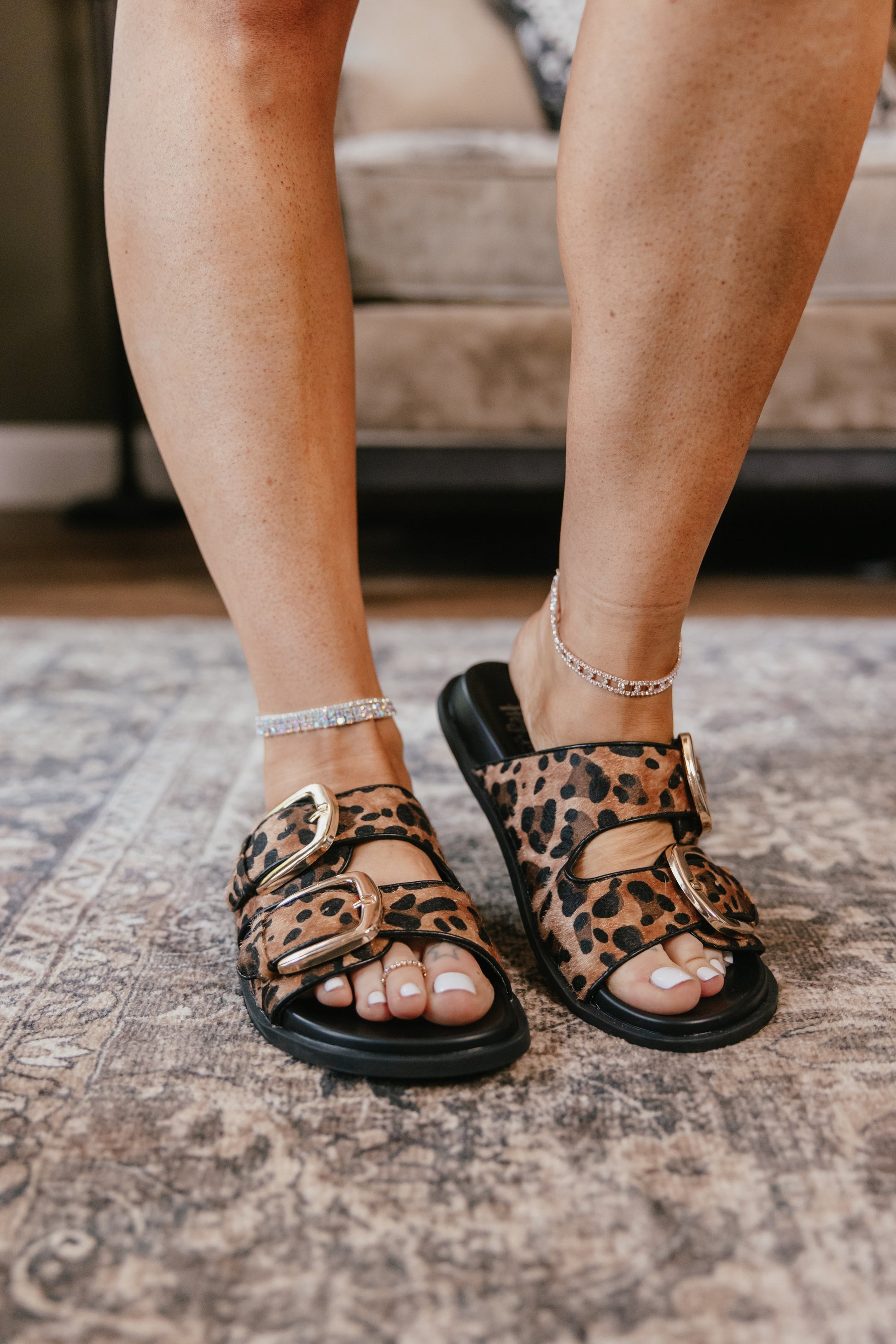 Corky's Leopard Private Jet Sandals