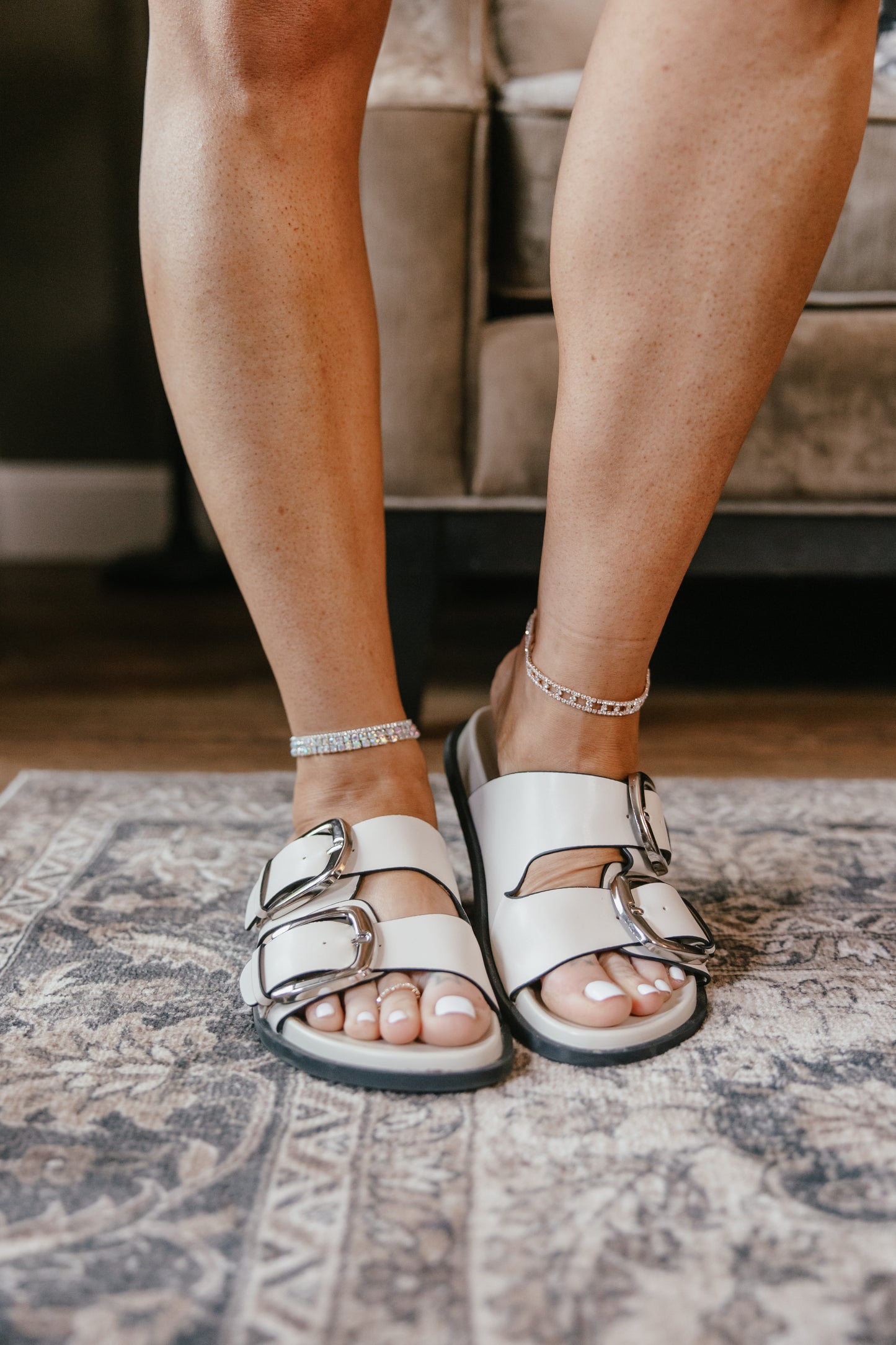 Corky's Ivory Private Jet Sandals