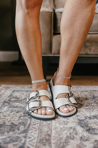 Corky's Ivory Private Jet Sandals