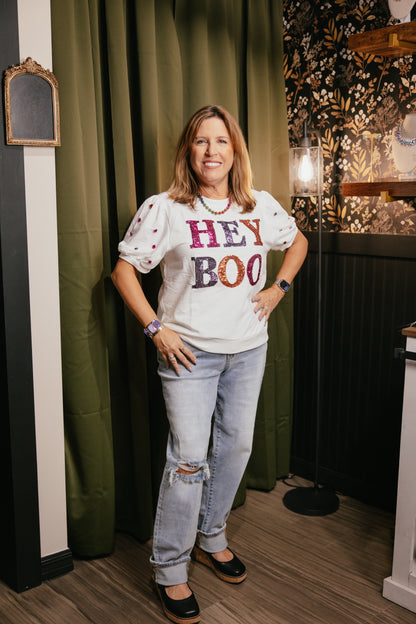 Hey Boo Sequins Top - Reg & Curvy