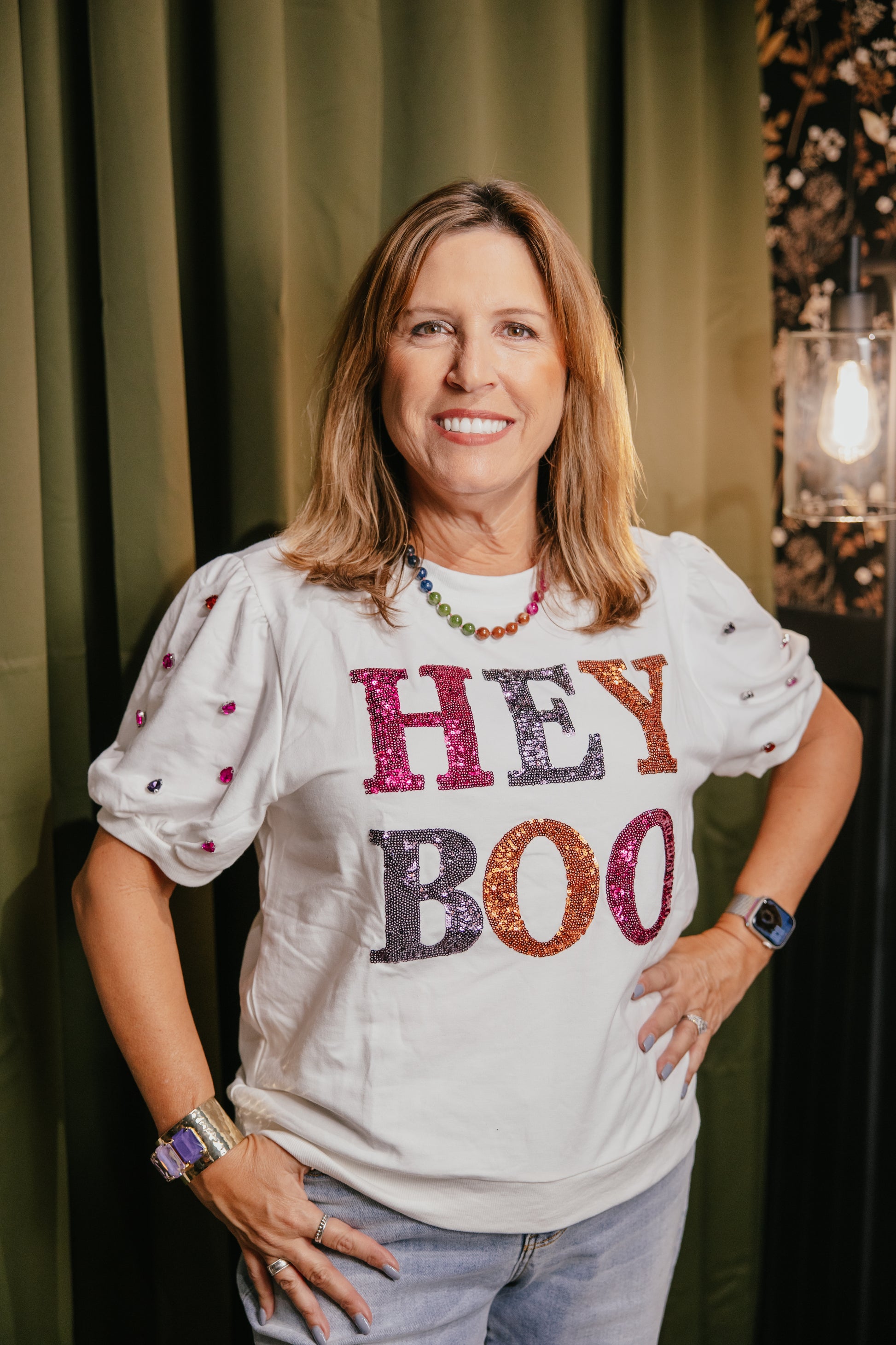 Hey Boo Sequins Top - Reg & Curvy