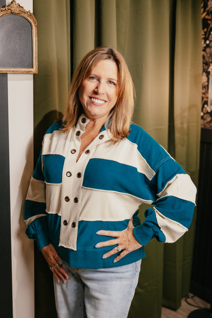 Teal Me More Pullover