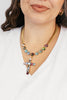 Tova Mini Sofia Necklace in Midnight Sky - WITH Gold Cross - FINAL SALE