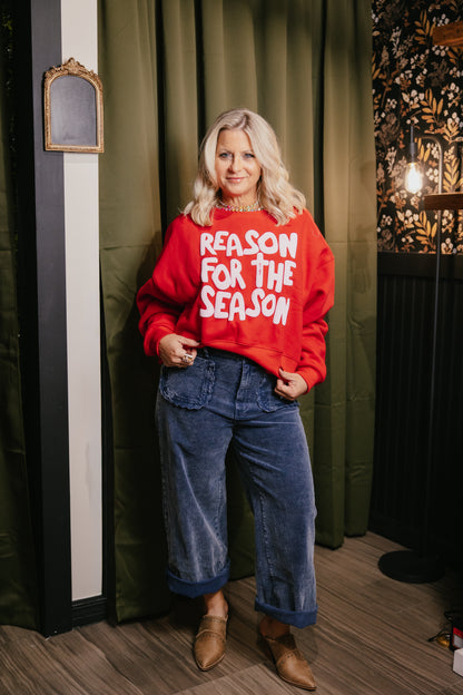 Reason For The Season Crop Sweatshirt