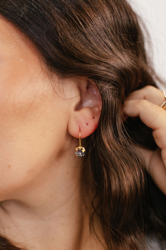 Tova Oakland Hook Earrings in Antique Gold Denim Ignite Starlight - FINAL SALE