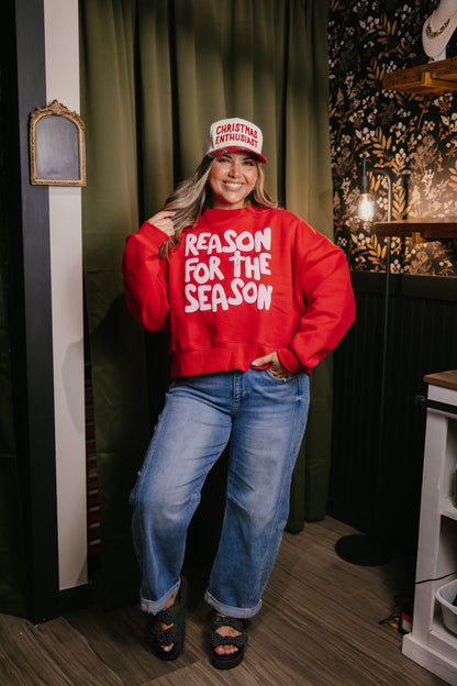 Reason For The Season Crop Sweatshirt