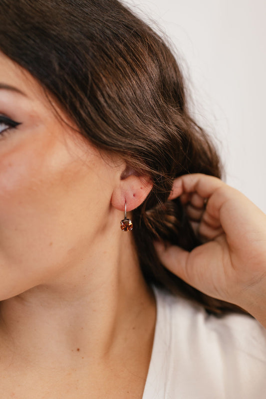 Tova Oakland Hook Earrings in Antique Silver Chocolate - FINAL SALE