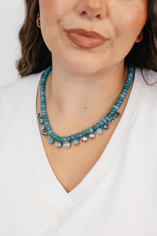 Macoma Exclusive Tova Bonnie Necklace in Custom Blue Mix - FINAL SALE