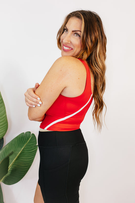 Game On Red Racer Crop Top