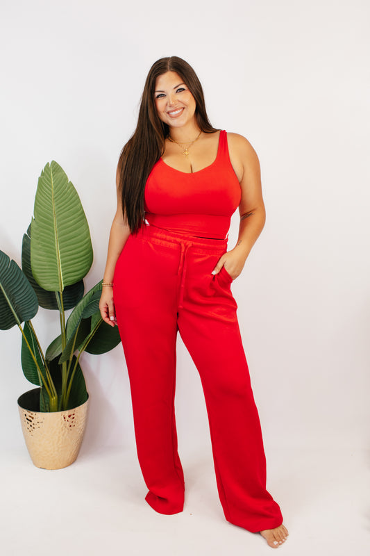 Game On Red Racer Crop Top