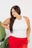 Second Skin White Racerback Tank - Reg & Curvy