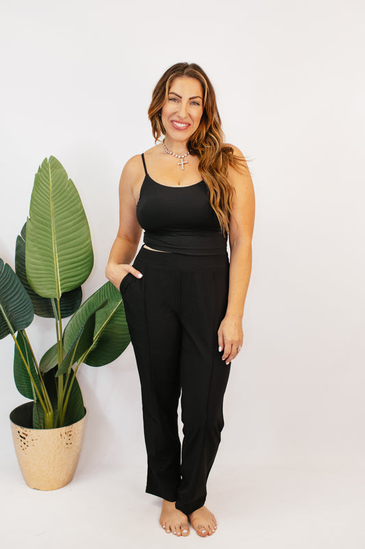 City Chic Tapered Black Trousers
