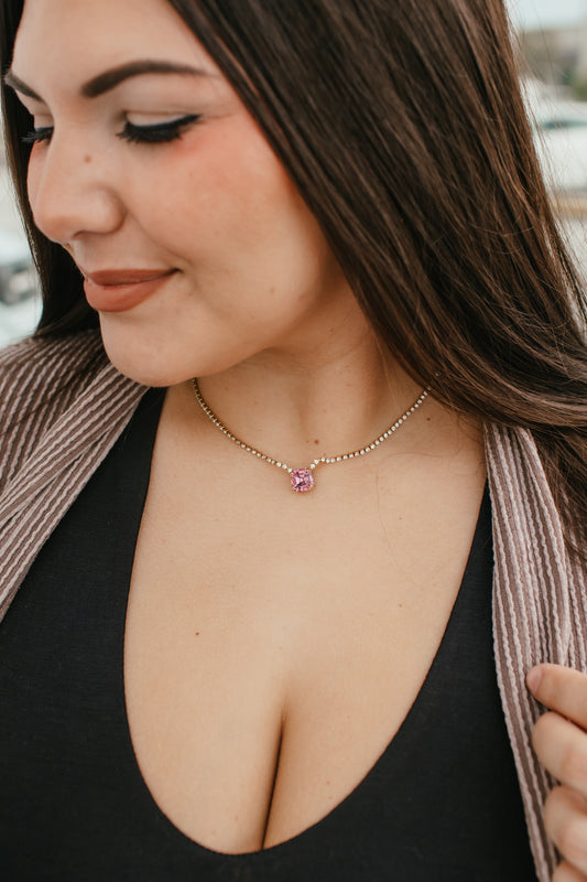 Tova Rhys Square Necklace in Gold Iris - FINAL SALE