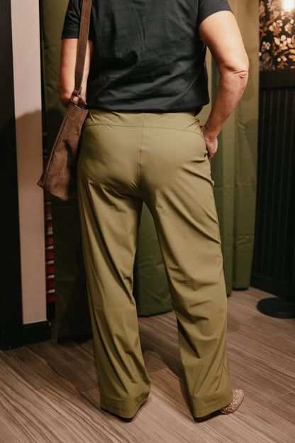 On The Agenda Pants In Khaki Green