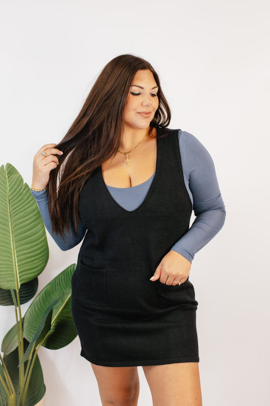 Layer Up Pocket Knit Dress