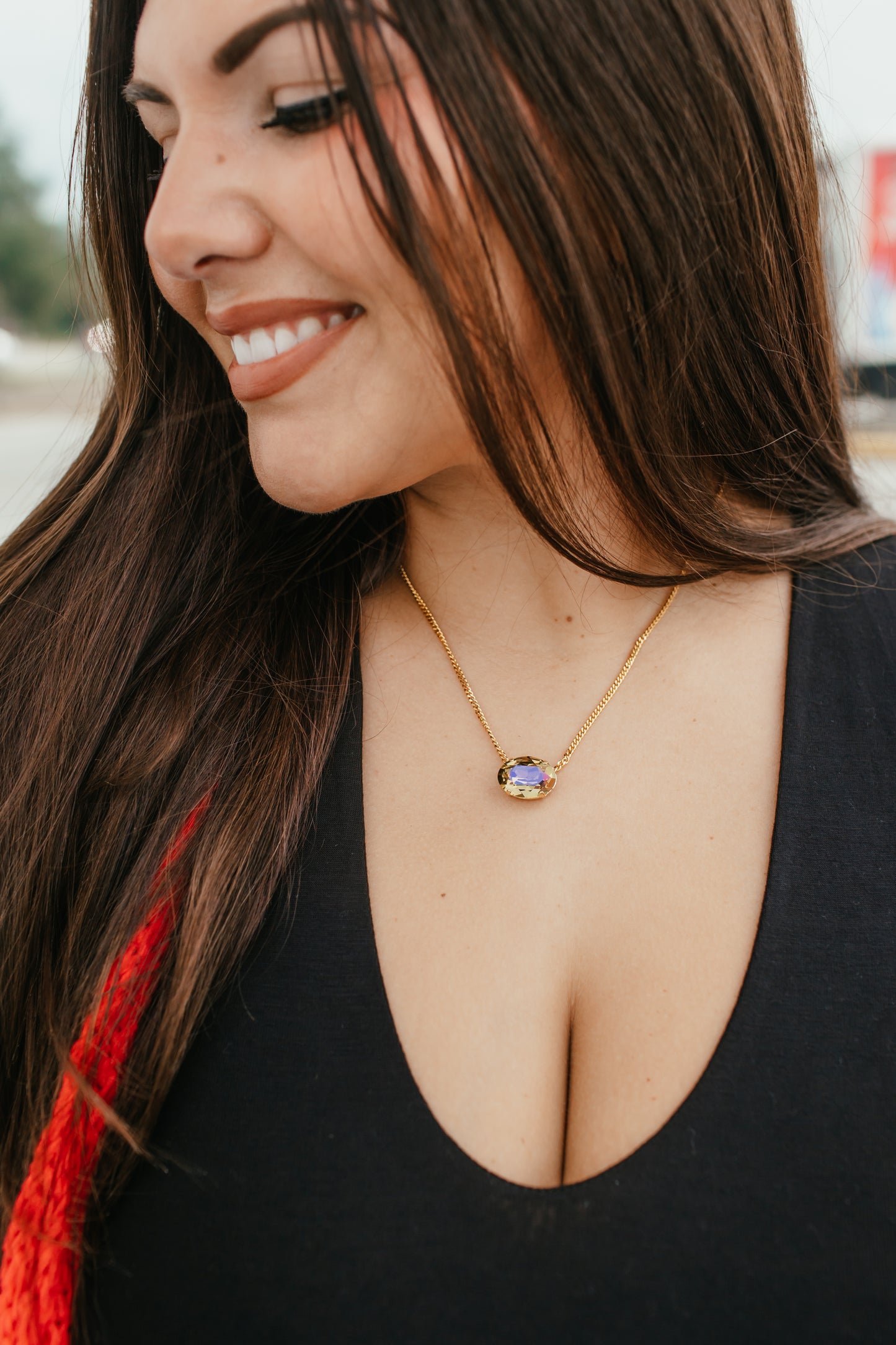 Tova Mega Iza Necklace in Antique Gold Chocolate - FINAL SALE