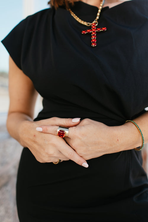 Tova Nikki Ring in Scarlet