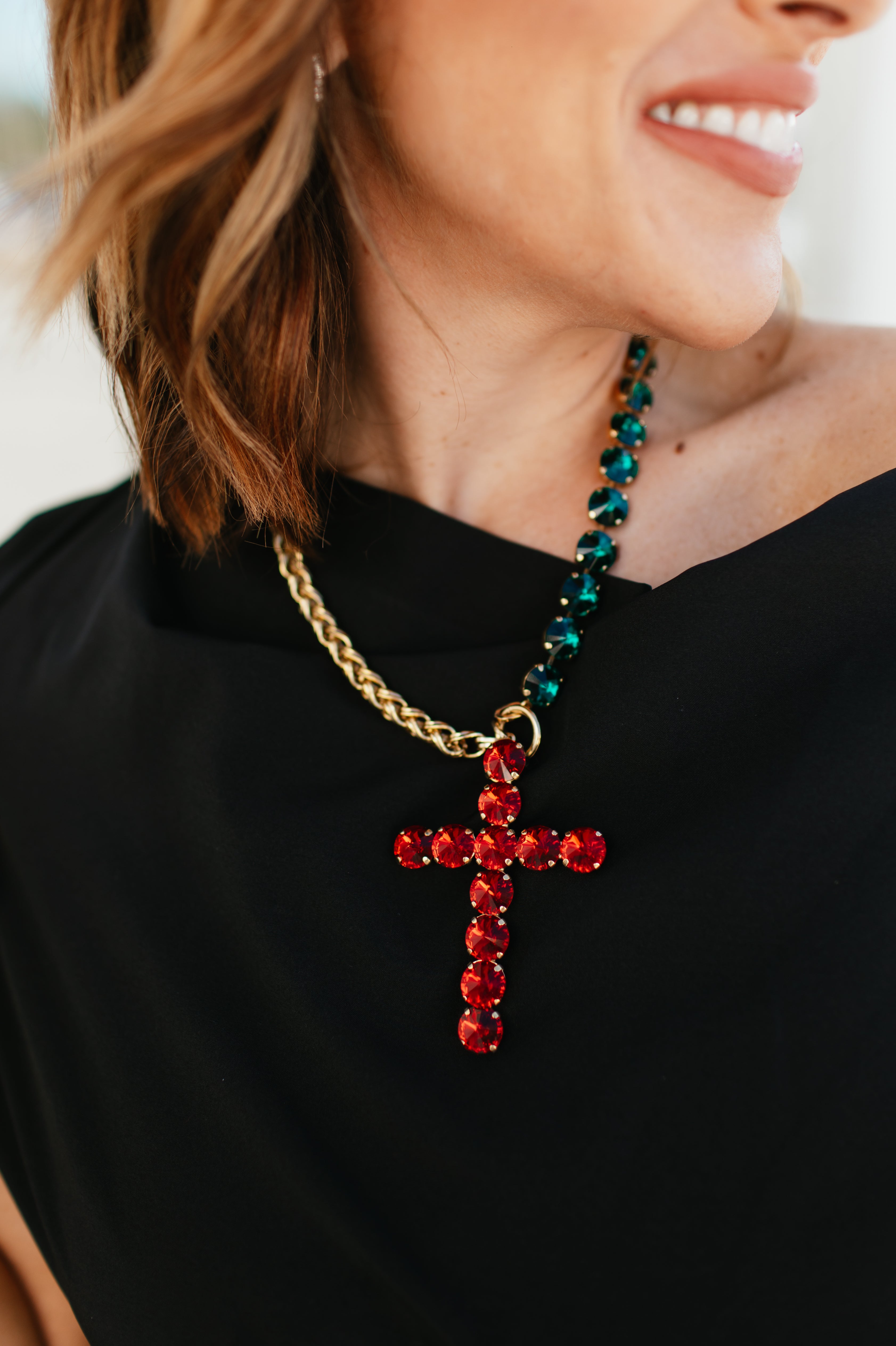 Tova Felicity Necklace in Scarlet and Emerald