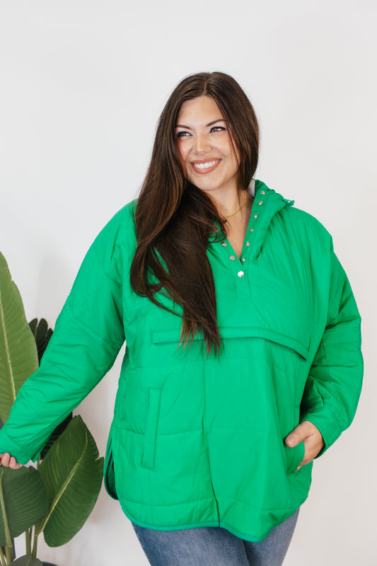 Bright Side Puffer Jacket In Green