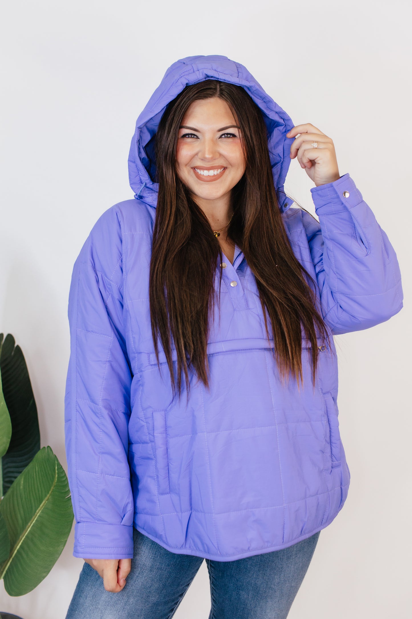 Bright Side Puffer Jacket In Purple