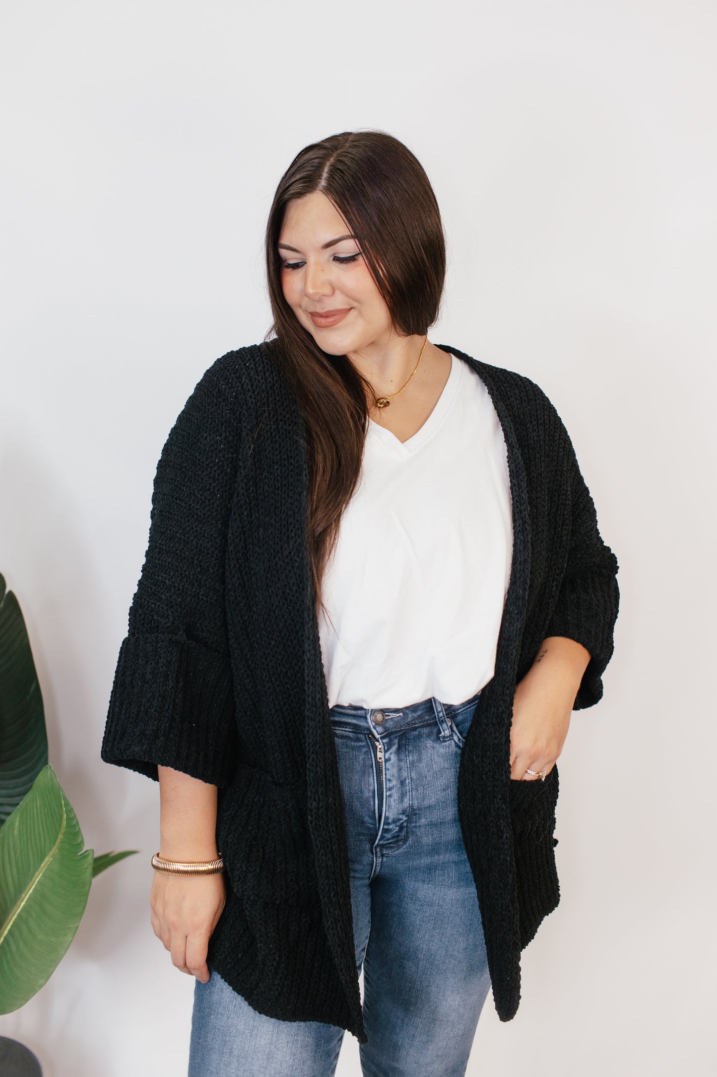 Wrap Me Up Cardigan In Black