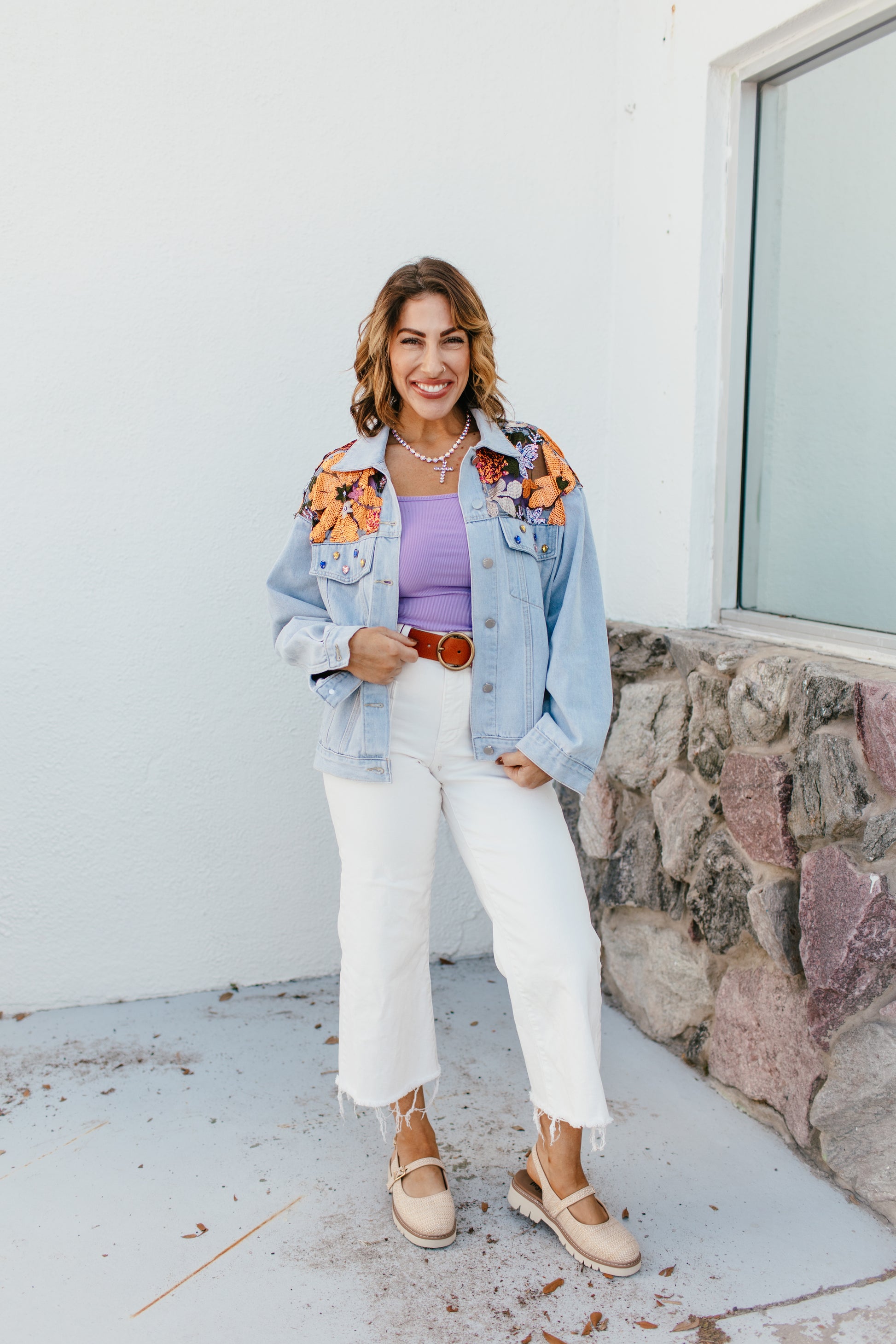 Gardens and Gems Denim Jacket