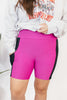 Staple Piece Biker Shorts In Fuchsia Flirt - Reg & Curvy