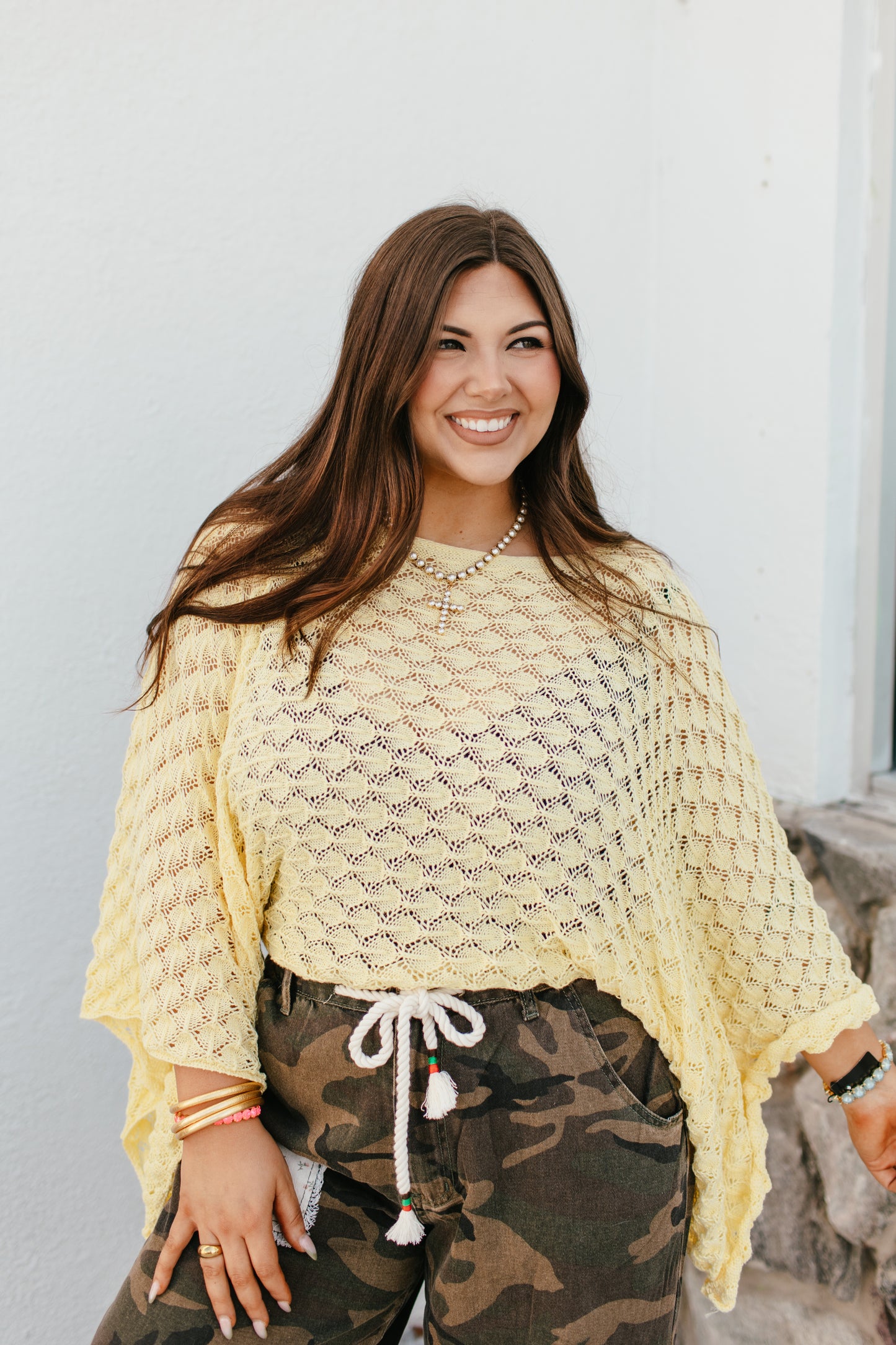 Spring Free Spirit Bell Sleeve Top In Yellow
