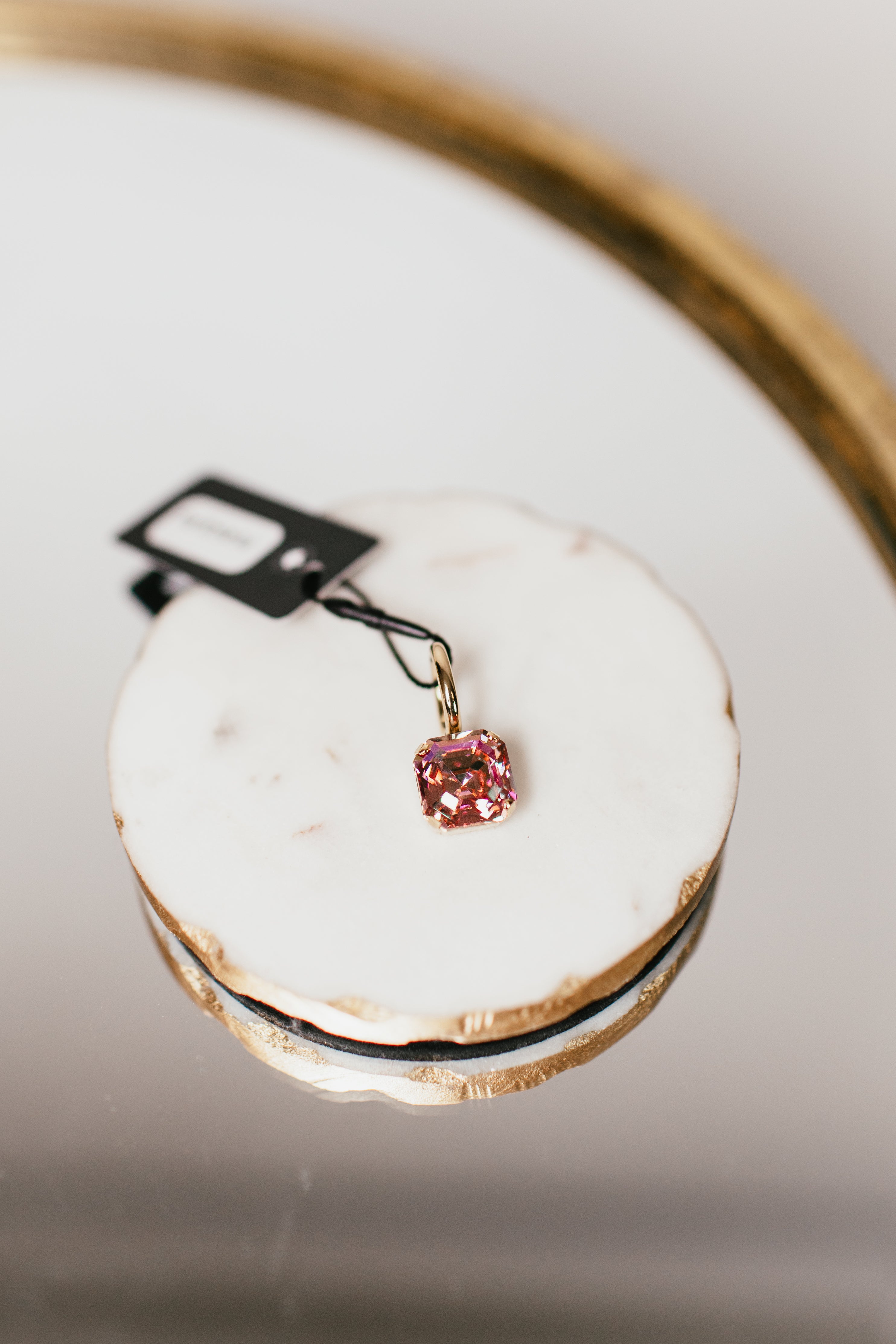 Tova Houston Pendants - Square Light Rose Glimmer