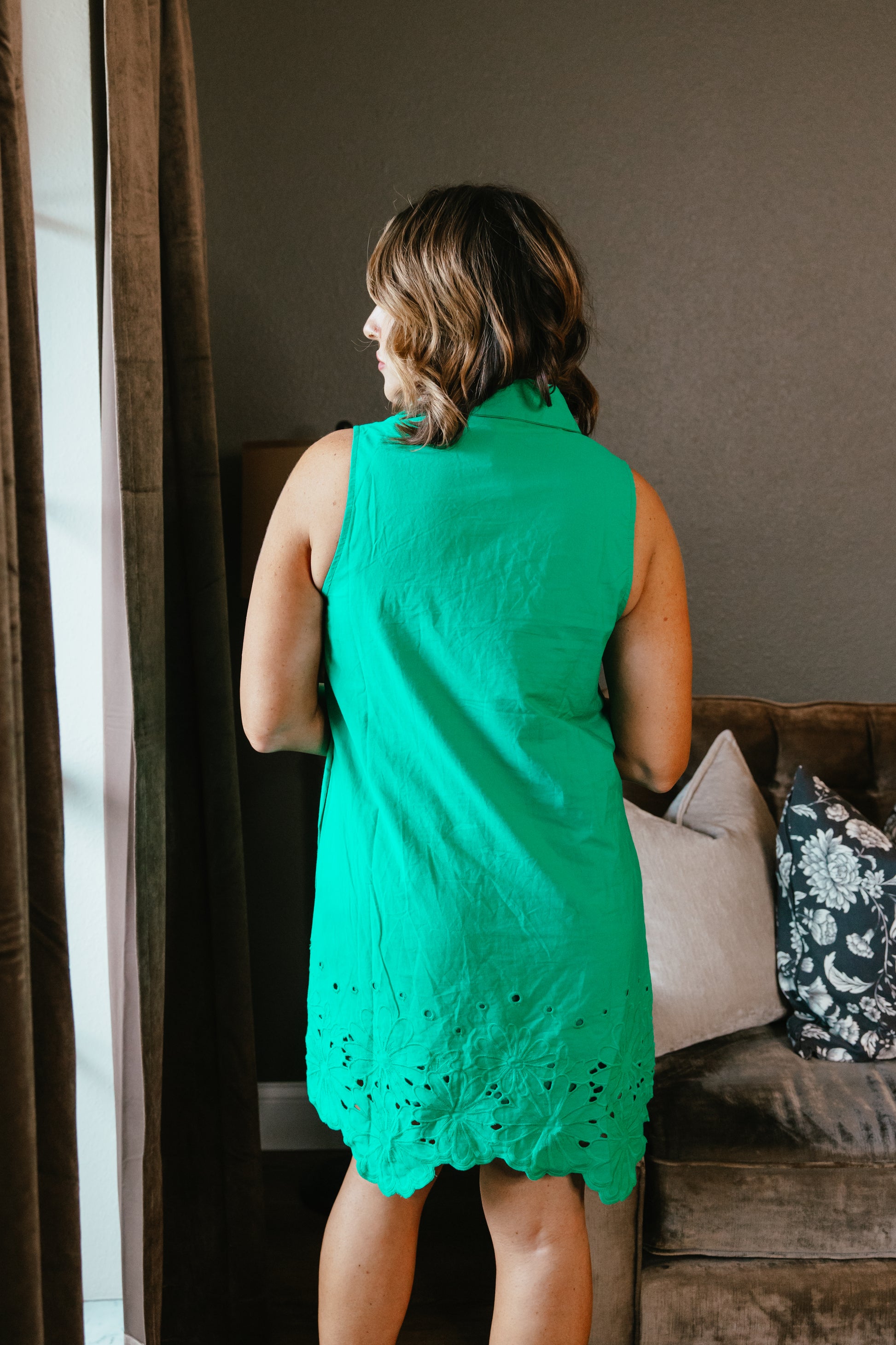 green lady dress Dark Green Dress | Mid-calf Dress With Belt & Pockets | Wedding Guest Dress | Elegant Casual Dress | Party Dress