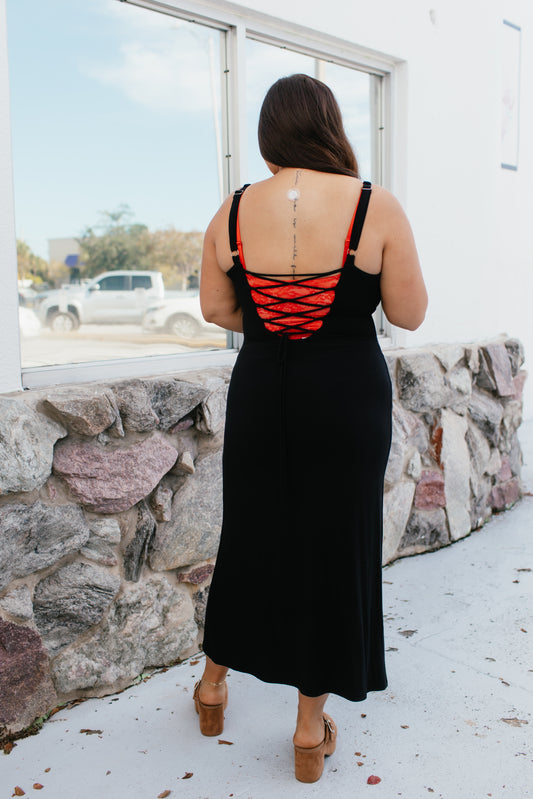 Midnight Plunge Maxi Dress