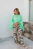 Spring Free Spirit Bell Sleeve Top In Mint