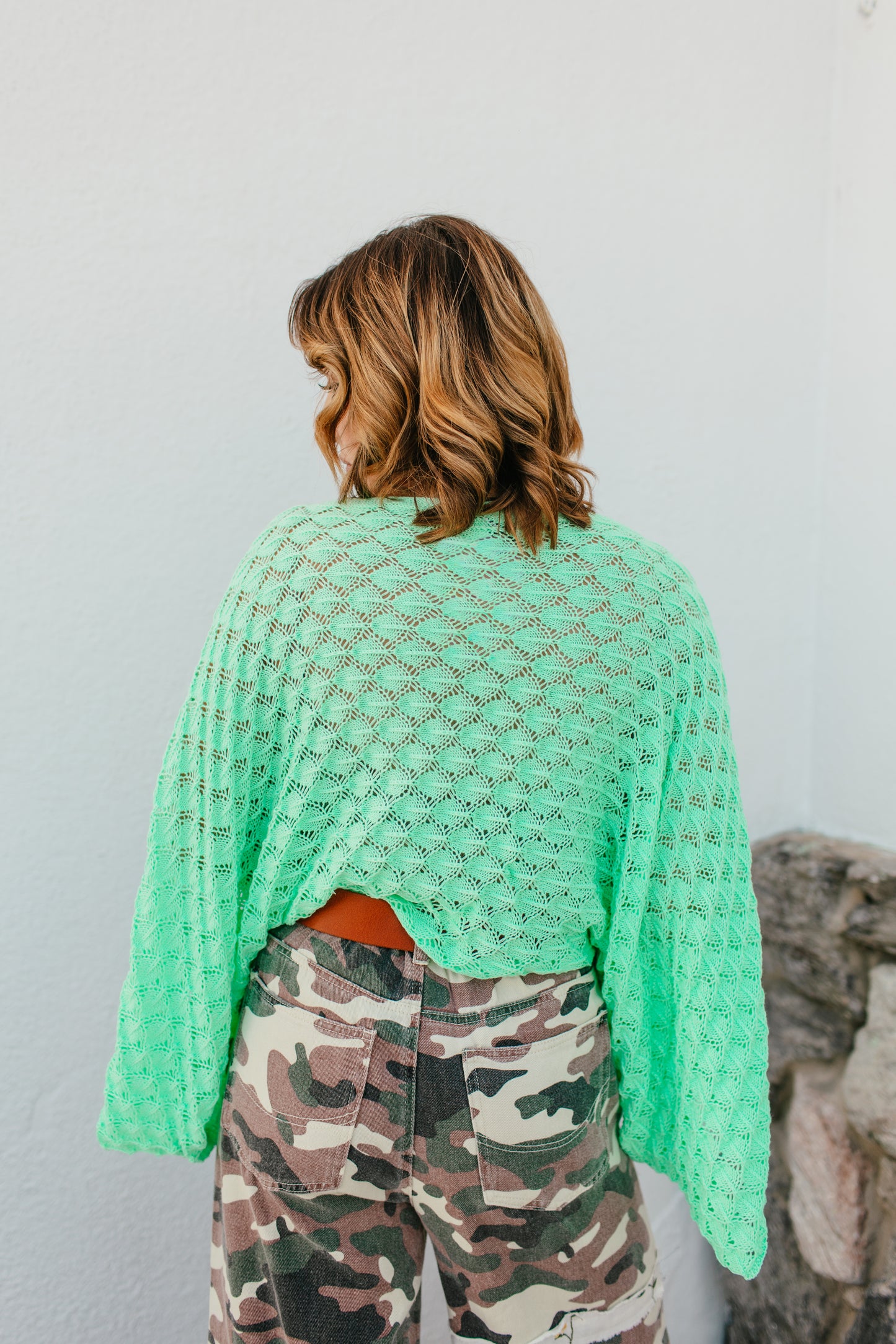 Spring Free Spirit Bell Sleeve Top In Mint