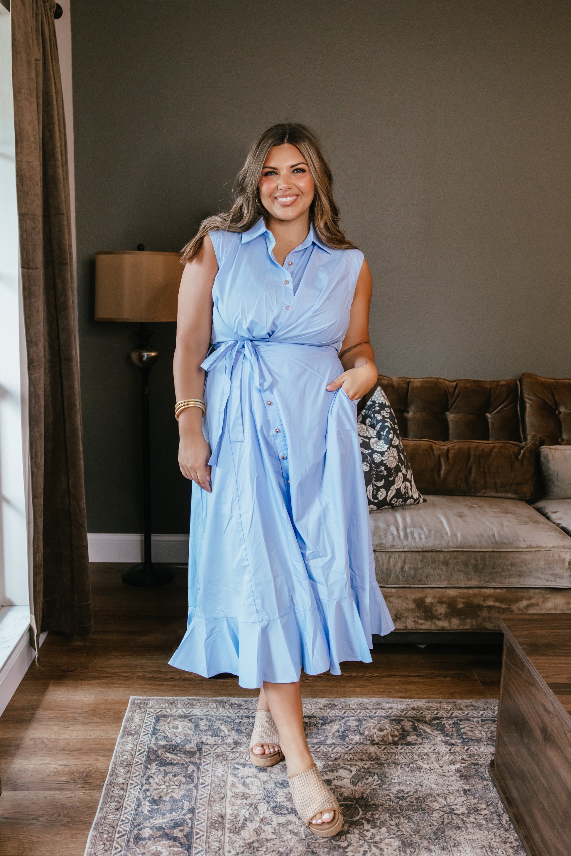 chambray linen dress Chambray Linen Dress La Garonne