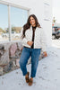 Dot to Trot Puffer Jacket in Cream
