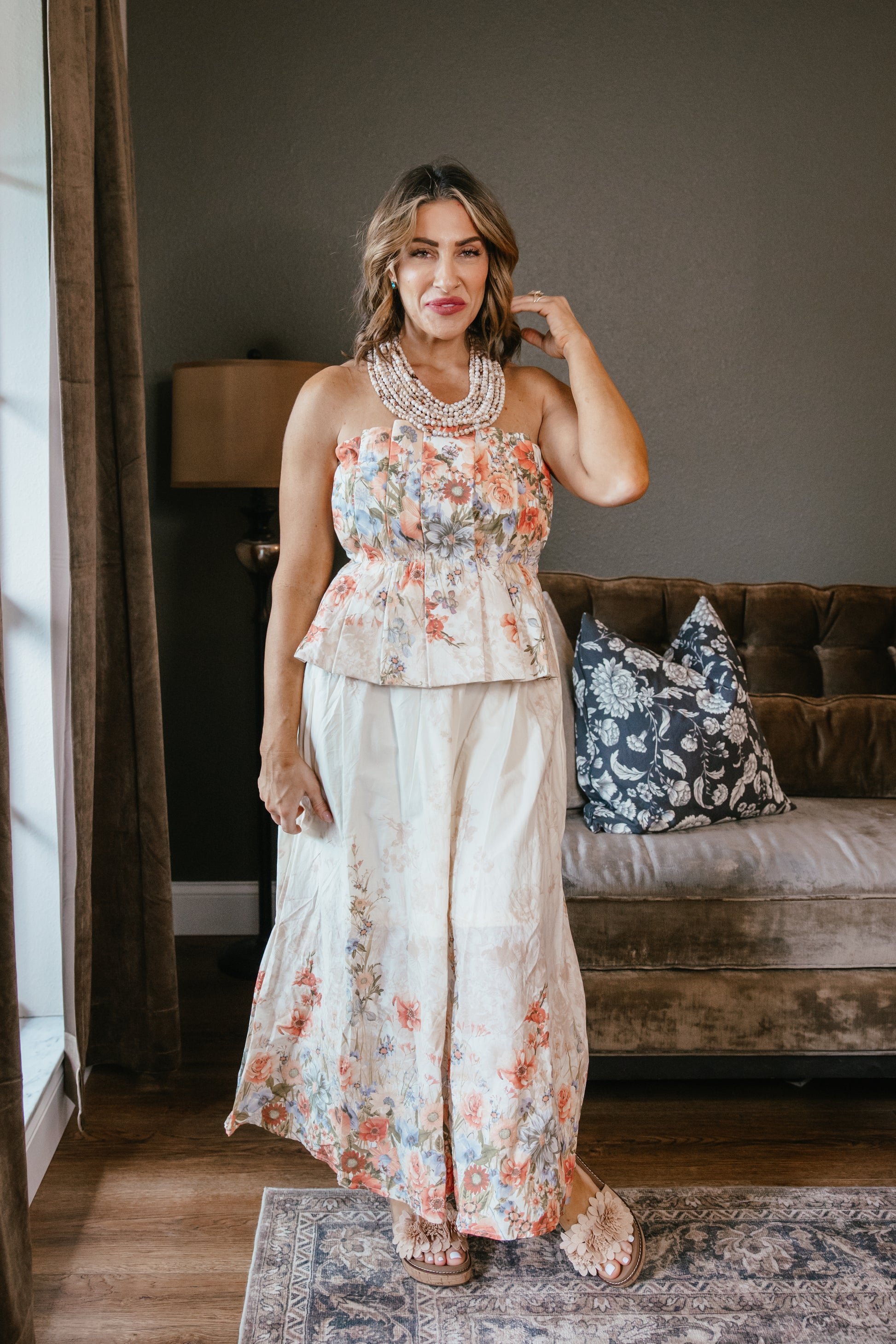 entro floral midi dress Entro Usa Vintage Floral Midi Dress, Grey Violet Skye Boutique