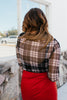 So Fetch Lux Layer Top In Black And White Plaid - Reg & Curvy