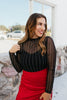 So Fetch Lux Layer Top In Pinstripe - Reg & Curvy