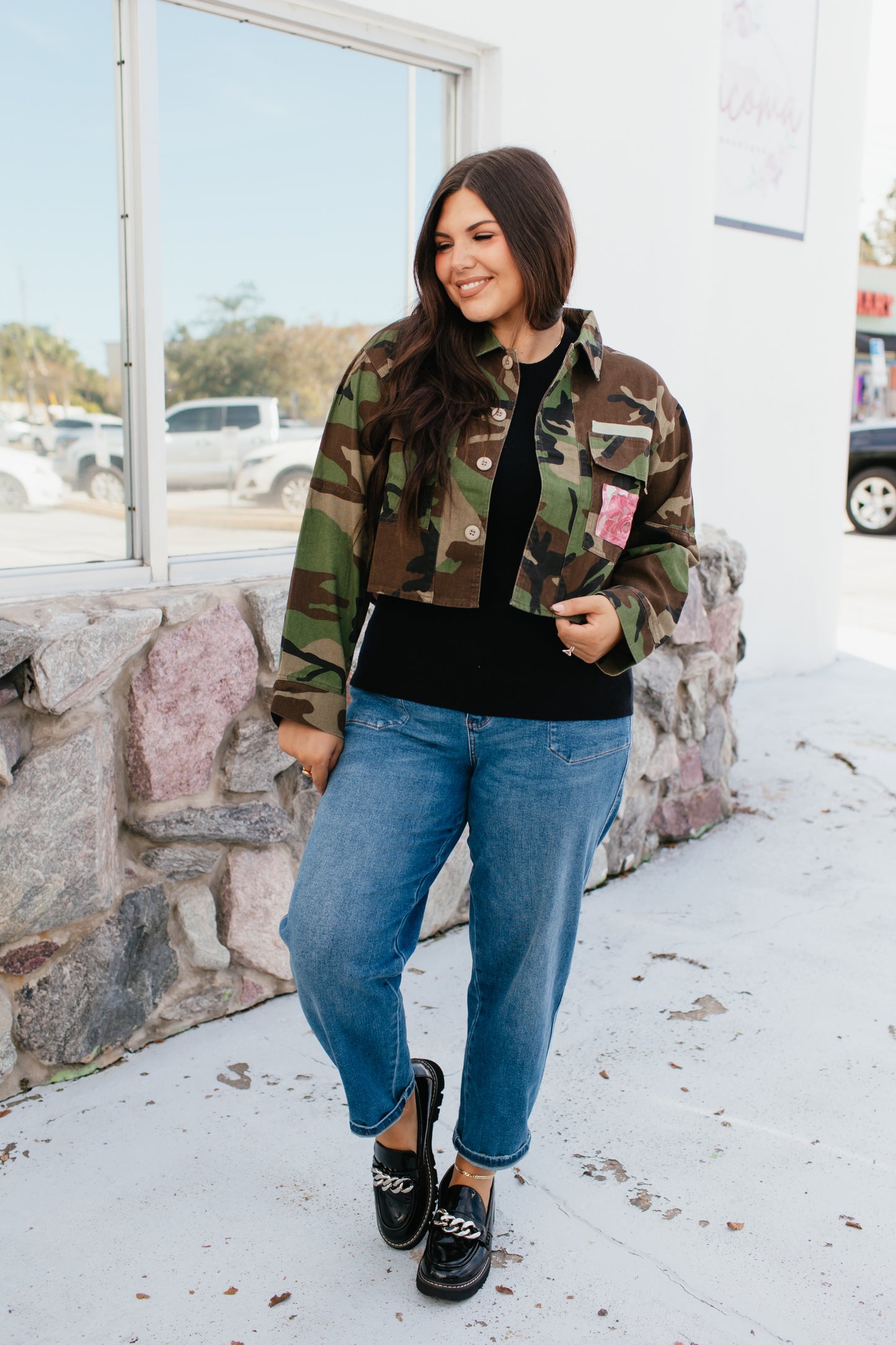 Combat Spark Camo Jacket In Floral